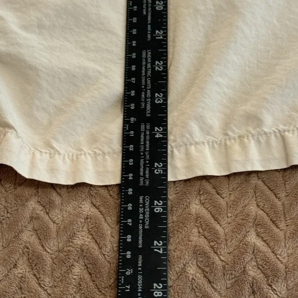 Eleven Stitch Design Womens XL Top Cream Button Up Bohemian Casual 3/4 Sleeves - Picture 5 of 8